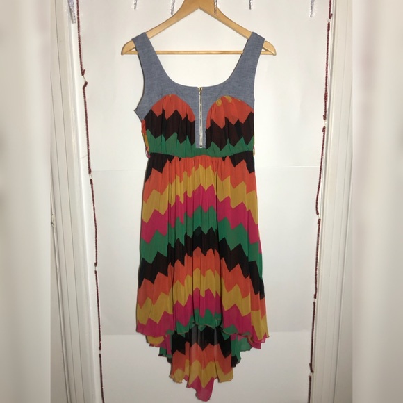 ✨VINTAGE COLOURFUL SLEEVELESS WOMEN DRESS (L) - Picture 3 of 6